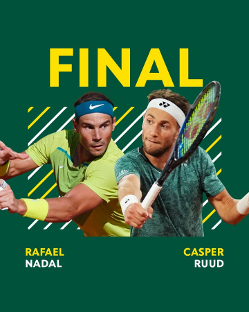 Rafael Nadal e Casper Ruud farão final do torneio de Roland Garros