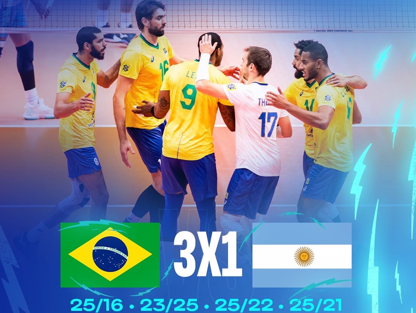 Brasil vence Argentina na estreia do pré-olímpico de vôlei