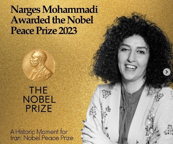 Nobel da Paz é concedido à ativista iraniana Narges Mohammadi