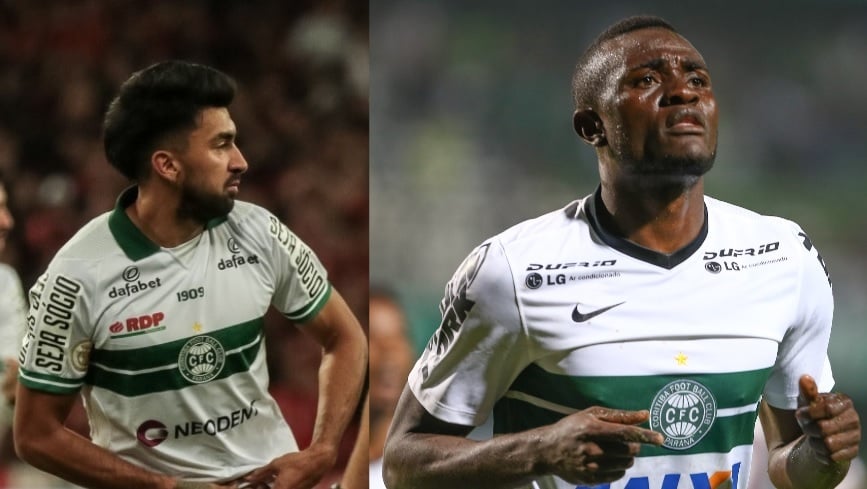 Marcelino Moreno e Joel, do Coritiba