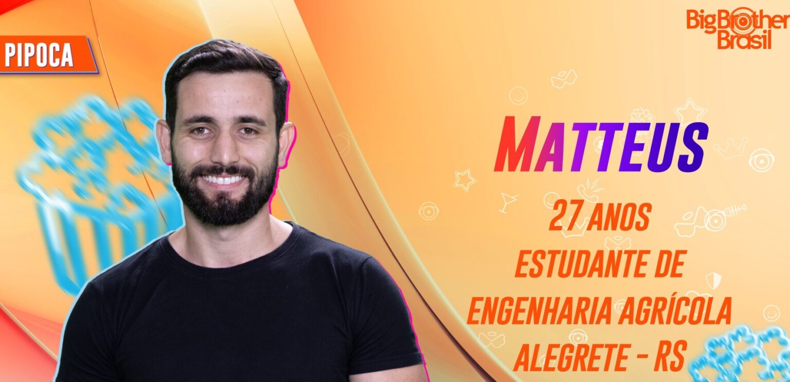 Matteus BBB Conheça o participante do Big Brother Brasil