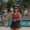 A paranaense Isadora Simões, do beach tennis