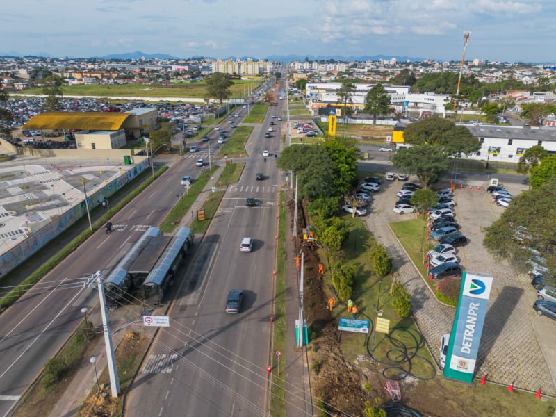 Avenida Victor Ferreira do Amaral passará por obras para receber linha Curitiba Pinhais. Veja o que muda no trânsito e rotas alternativas