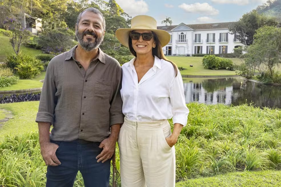 Marcos Palmeira e Malu Mader como José Inocêncio e Aurora nas gravações de Renascer Foto Fábio RochaGlobo