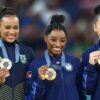 Rebeca Andrade, Simone Biles e Sunisa Lee