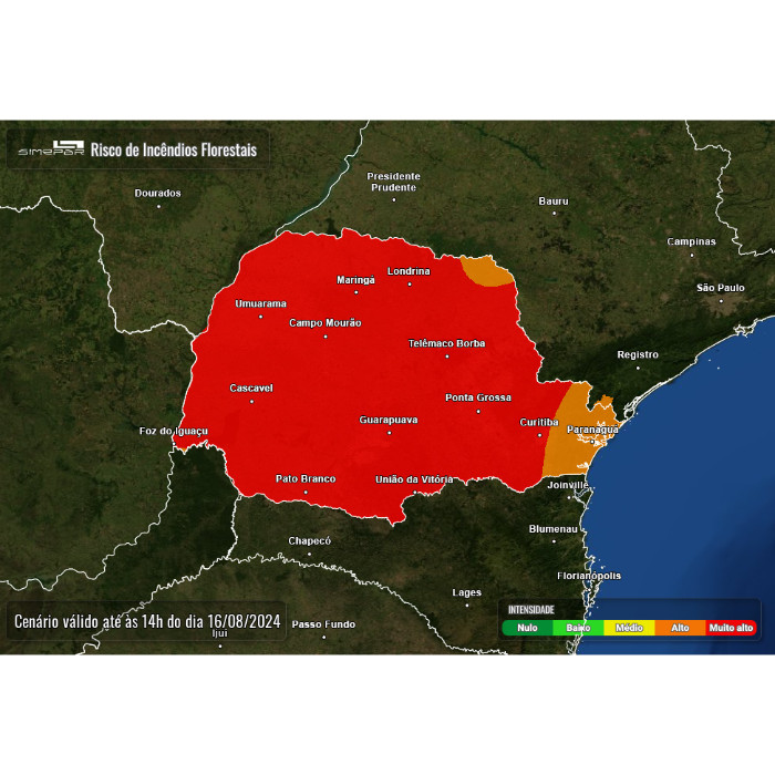 mapa de risco incendios