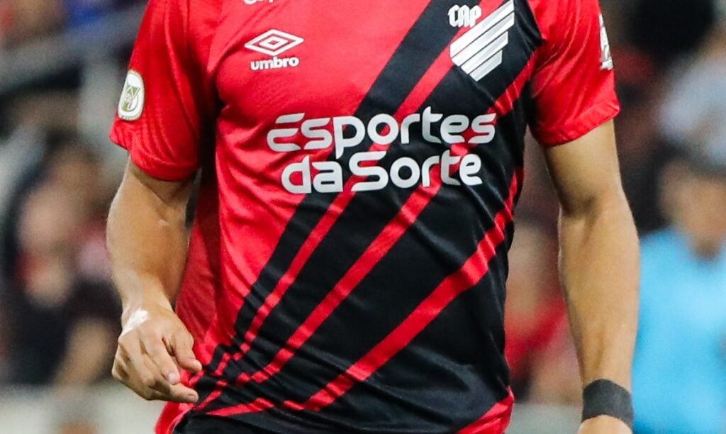 Camisa do Athletico com o patrocínio da Esportes da Sorte