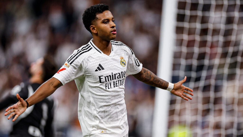 Rodrygo comemora gol do Real Madrid