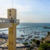 Elevador Lacerda (Lacerda Elevator) at sunset – Salvador, Bahia,