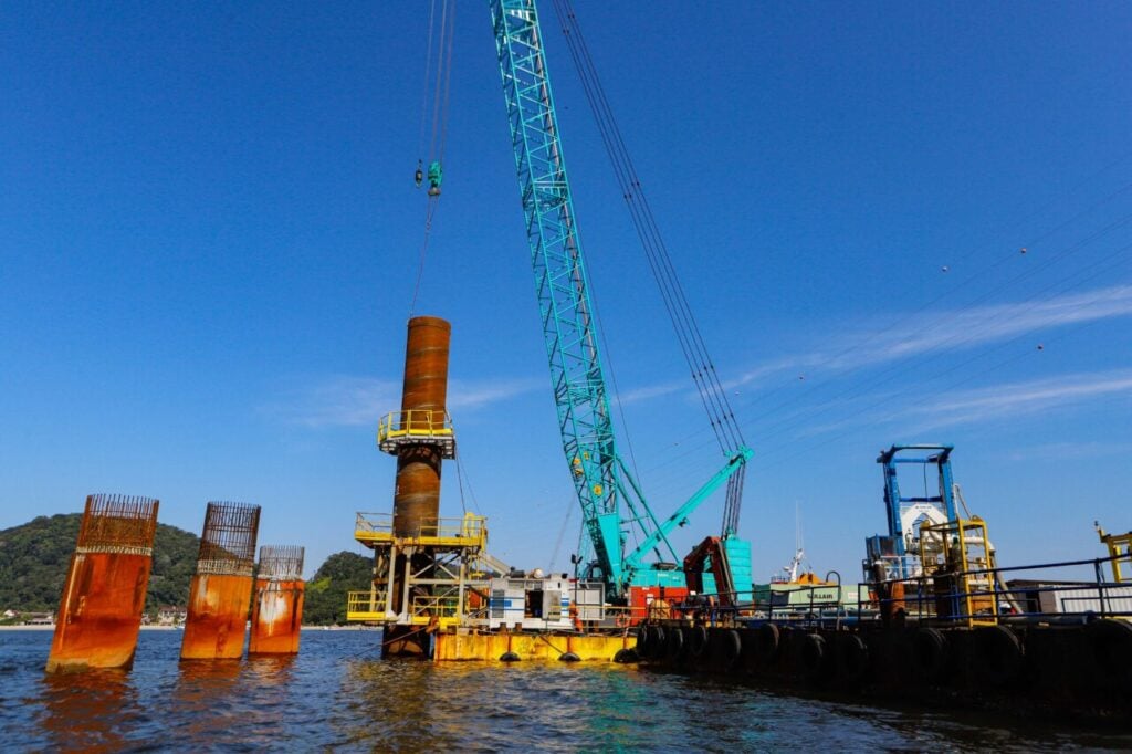 Guaratuba, 23 de julho de 2024 – Obras da ponde te Guaratuba